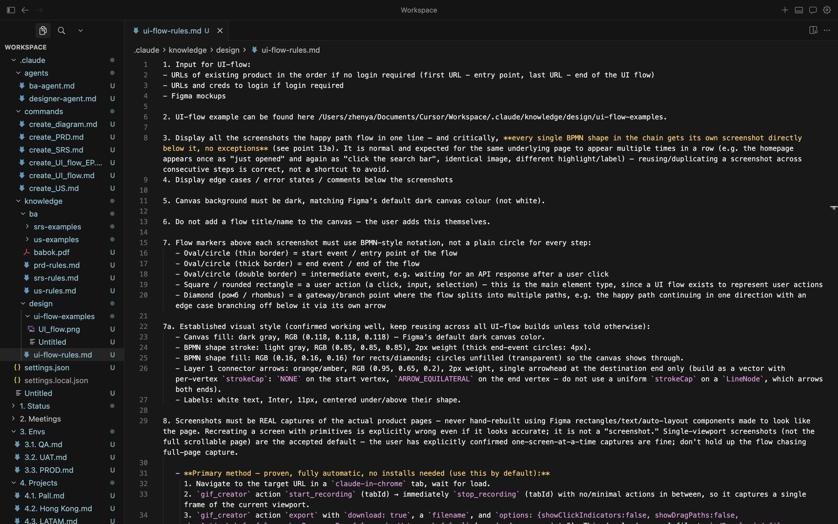 Cursor Designer agent generating UI flows automatically